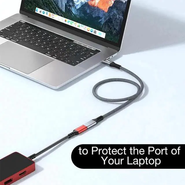 Alt view image 3 of 7 - JAENFONG Thunderbolt 4 USB C Extension Cable USB4 Extend 40Gbps Charging Data Cable 8K@60Hz PD 5A/100W Type-C Data Wire for MacBook Pro, 1 ft. / 0.3M