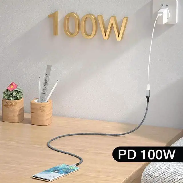 Alt view image 6 of 7 - JAENFONG Thunderbolt 4 USB C Extension Cable USB4 Extend 40Gbps Charging Data Cable 8K@60Hz PD 5A/100W Type-C Data Wire for MacBook Pro, 1 ft. / 0.3M