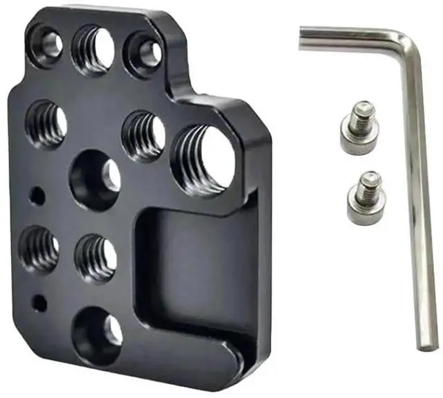 Alt view image 3 of 4 - Expansion Adapter Board with 1/4 3/8 Threaded Holes Cold Shoe Mount Camera Gimbal Bracket for Ronin RS3/RS2/RSC2/SC/S Gimbal