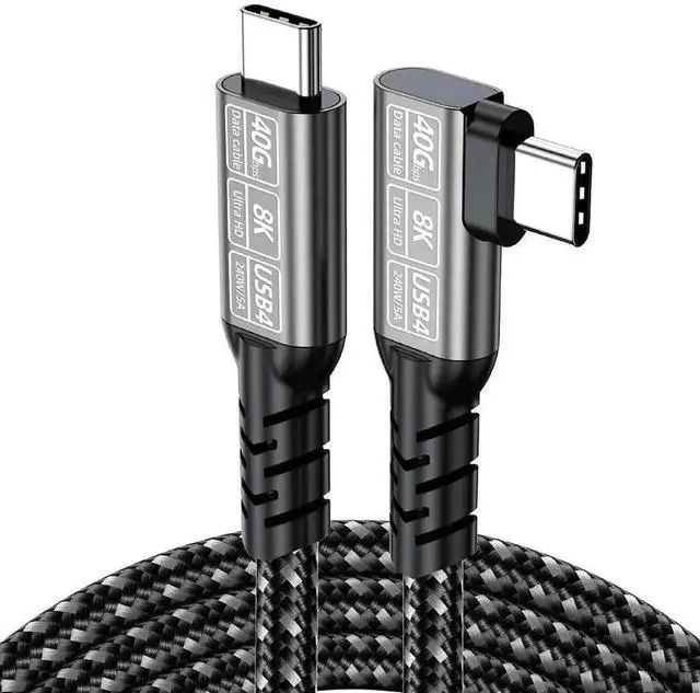 Main image of JAENFONG USB4.0 Fast Charging Data Cable 1.64FT,Thunderbolt 4 Cable, USB-C to USB-C Cable, 40Gbps 240w Charging Cord 8K@60Hz Data Transfer Braided Cable For Laptop MacBooks Pro 1.64 ft.