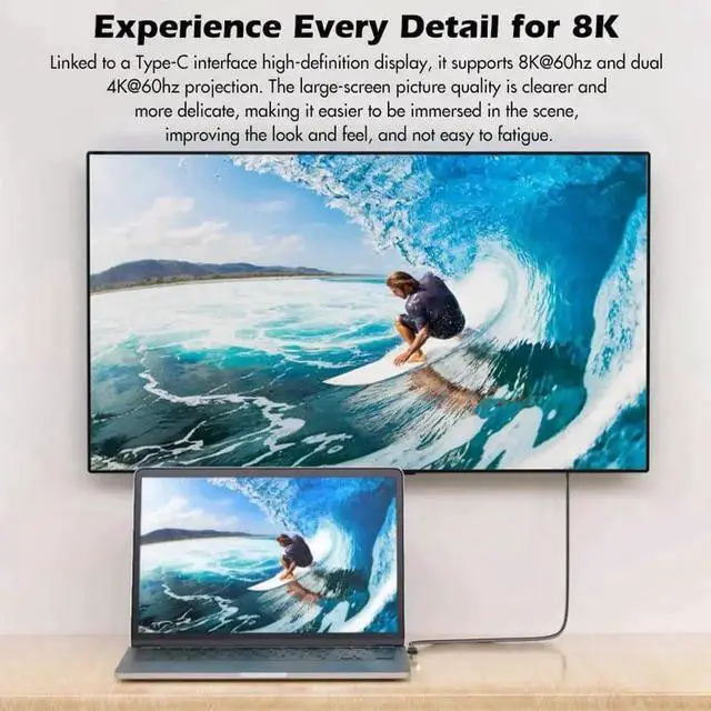 Alt view image 6 of 7 - JAENFONG USB4.0 Fast Charging Data Cable 1.64FT,Thunderbolt 4 Cable, USB-C to USB-C Cable, 40Gbps 240w Charging Cord 8K@60Hz Data Transfer Braided Cable For Laptop MacBooks Pro 1.64 ft.