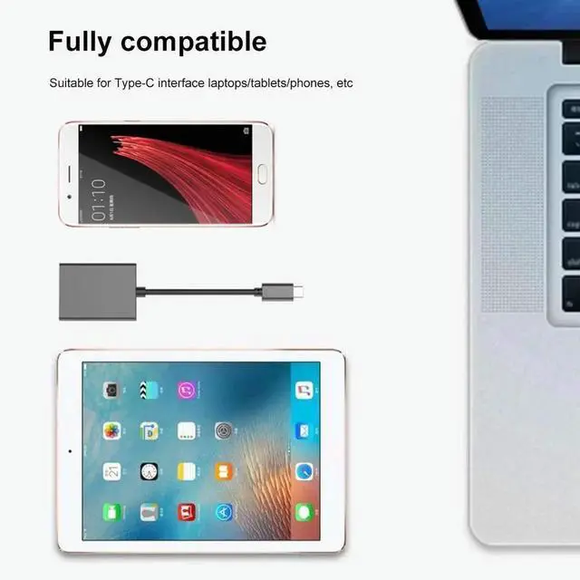 Alt view image 3 of 4 - Type C To Ethernet Adapter 1000Mbps USB Type C To RJ45 Lan Adapter Plug and Play Support PD Charging Network Card