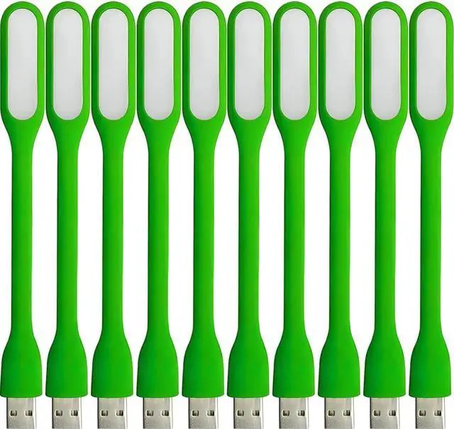 Main image of JAENFONG USB LED Light Lamp for Power Bank, Portable Eye Care Mini Night Light with Flexible Arm, USB Gooseneck Reading Lamps Book Light,Compatible for Desktop, Notebook Laptop (10-Green)