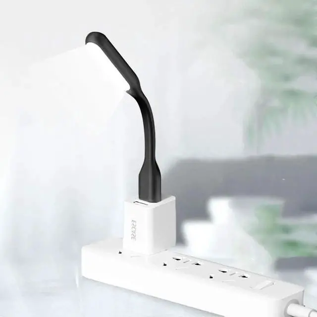 Alt view image 4 of 7 - JAENFONG USB LED Light Lamp for Power Bank, Portable Eye Care Mini Night Light with Flexible Arm, USB Gooseneck Reading Lamps Book Light,Compatible for Desktop, Notebook Laptop (10-Green)