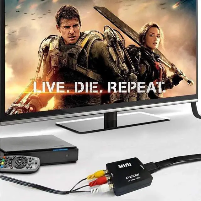 Alt view image 2 of 7 - JAENFONG RCA to HDMI,AV to HDMI Converter, 1080P Mini RCA Composite CVBS Video Audio Converter Adapter Supporting PAL/NTSC for TV/PC/ PS3/ STB/Xbox VHS/VCR/Blue-Ray DVD Players