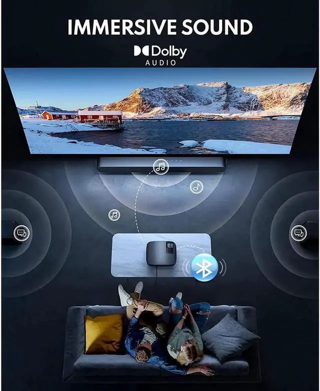 Alt view image 5 of 6 - JAENFONG Projector 4K with WiFi and Bluetooth Supported, FHD 1080P Mini Projector for Outdoor Moives, 5G Video Projector for Home Theater Dolby Audio Zoom Portable Projector TV Stick PPT (YG600 Plus)