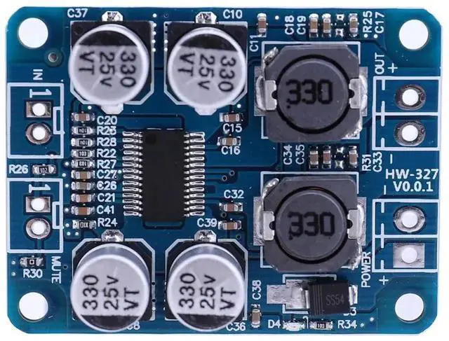 Alt view image 2 of 4 - Mini Power Amplify Circuit Mono Channel TPA3118 PBTL Stereo Amplifier Module DC8-24V for 4-8 Ohms Speaker