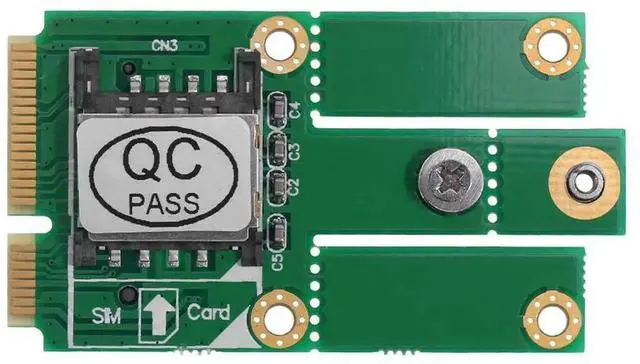 Alt view image 3 of 4 - M.2 B Key to Mini PCI-E Converter Adapter Card with SIM Card Slot