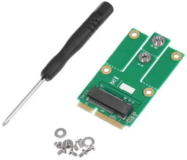 Alt view image 2 of 4 - M.2 B Key to Mini PCI-E Converter Adapter Card with SIM Card Slot