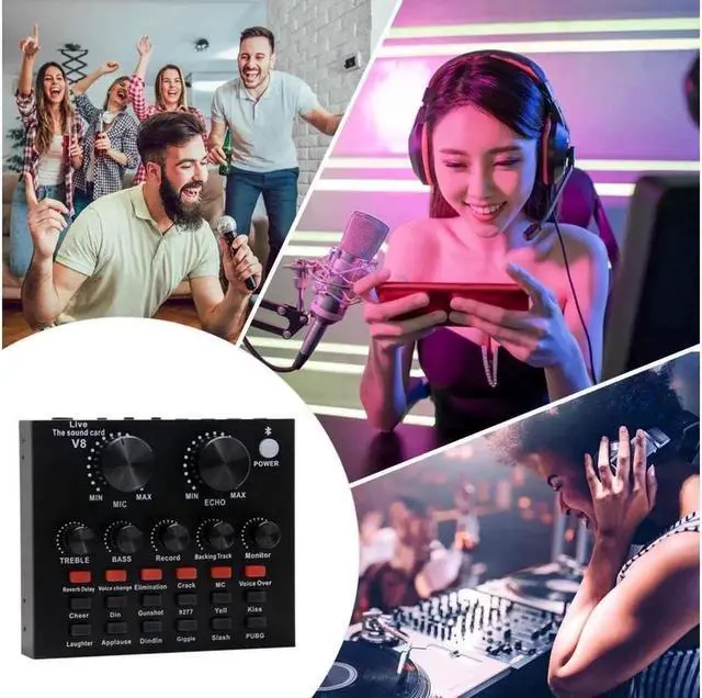 Alt view image 3 of 7 - JAENFONG Podcast Equipment Bundle, BM-800 Podcast Microphone bundle with v8 Sound Card, Condenser Studio Microphonefor Laptop Computer Vlog Living Broadcast Live Streaming YouTube TikTok