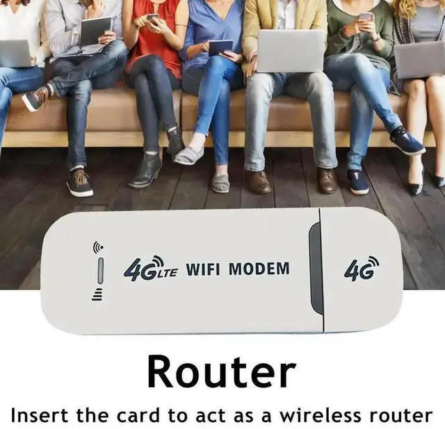 Alt view image 2 of 4 - Plastic USB 150Mbps Modem Stick Portable Wireless Adapter 4G Card Router for Laptop USB Wi-Fi Router