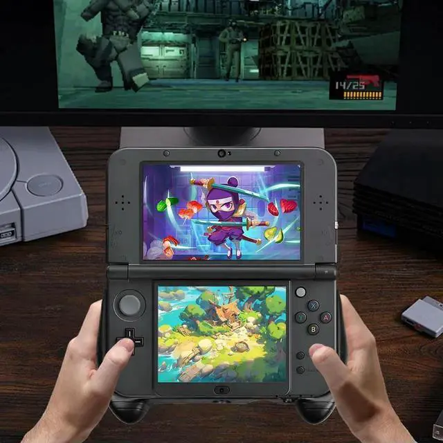 Alt view image 3 of 4 - Hand Grip Handle Stand with Kick-Stand Handle Console Grip Controller Grip Case Hand Grip Holder for Nintendo 3DS XL LL