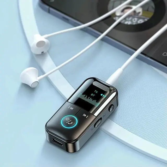 Alt view image 4 of 4 - BT 5.4 Receiver Transmitter Wireless Audio 3.5mm Jack Aux Adapter Support TF Card Wireless Audio Adapter for Car Laptop Radio TV