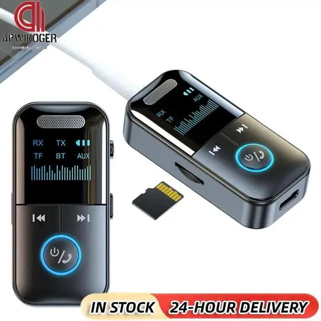 Main image of BT 5.4 Receiver Transmitter Wireless Audio 3.5mm Jack Aux Adapter Support TF Card Wireless Audio Adapter for Car Laptop Radio TV