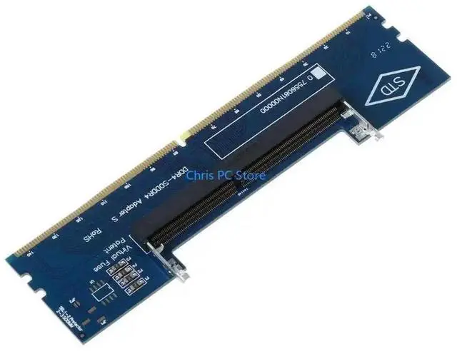 Alt view image 3 of 4 - DDR4 SO-DIMM to Desktop DIMM Memory Connector Adapter Desktop PC Memory Card