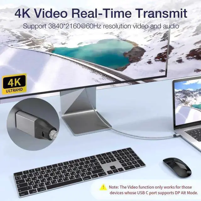 Alt view image 6 of 7 - USB C to USB C Cable 100W, USB 3.1 Type C Gen 2 10Gbps /20Gbps Data Transfer Cable PD Fast Charging,4K Video Monitor Cord Compatible for Thunderbolt 3,MacBook Pro, iPad Pro,Galaxy S21(1.65ft.)