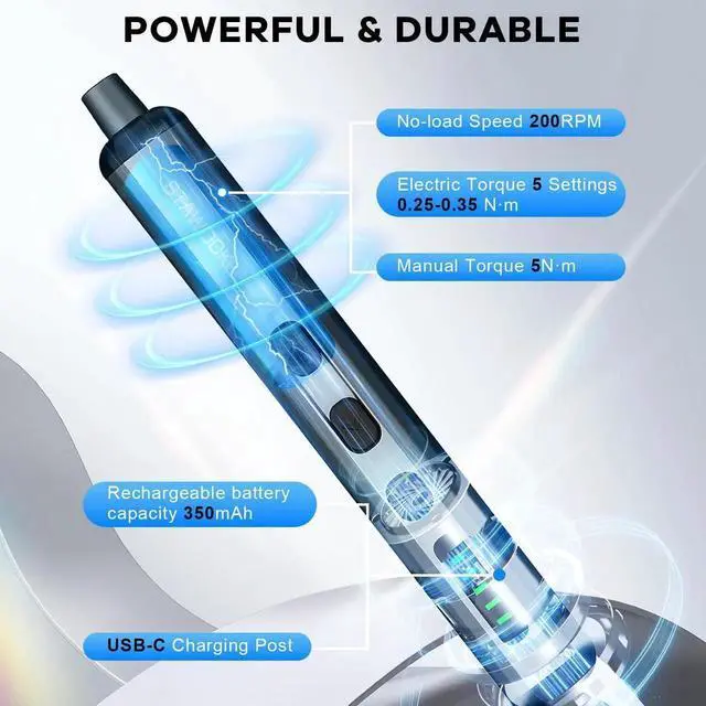 Alt view image 2 of 7 - JAENFONG 68 in 1 Mini Electric Screwdriver, Precision Electric Screwdriver Set with Magnetic Bits, Rechargeable Portable Screwdrivers - Cordless Power Repair Tool Kit for PCs and Electronics