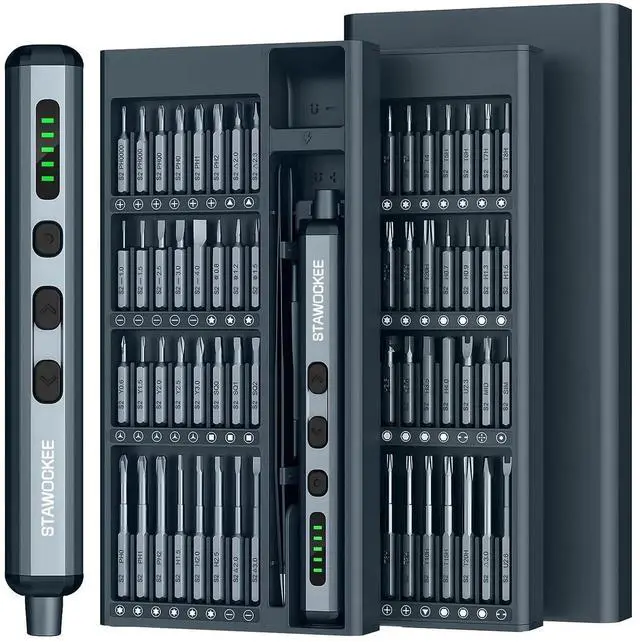 Main image of JAENFONG 68 in 1 Mini Electric Screwdriver, Precision Electric Screwdriver Set with Magnetic Bits, Rechargeable Portable Screwdrivers - Cordless Power Repair Tool Kit for PCs and Electronics