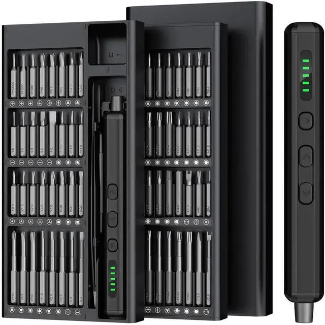 Main image of JAENFONGMini Electric Screwdriver, 3.7V Precision Screwdriver Set Cordless Screwdrivers Rechargeable 72 In 1 Magnetic Bit Repair Tech Tool Kit for Electronics Computer Phone Laptop Camera RC Car Watch