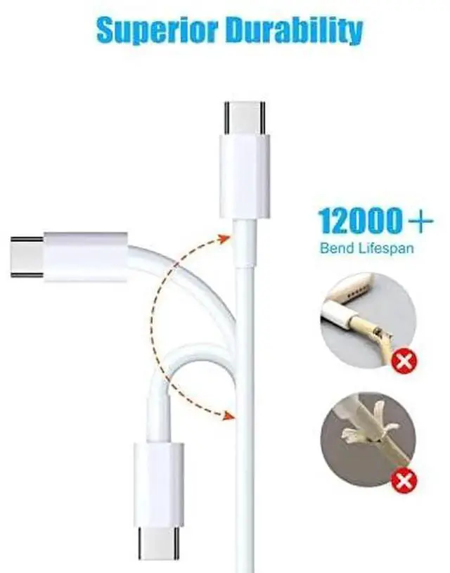 Alt view image 3 of 3 - JAENFONG 20W Fast-Charging USB C Charger Fit for iPad 11th(A16) Generation 2025 11-inch A3354 A3355 A3356, iPad Charger Fast Charging Block with 6.6Ft USB C to C Cable Cord
