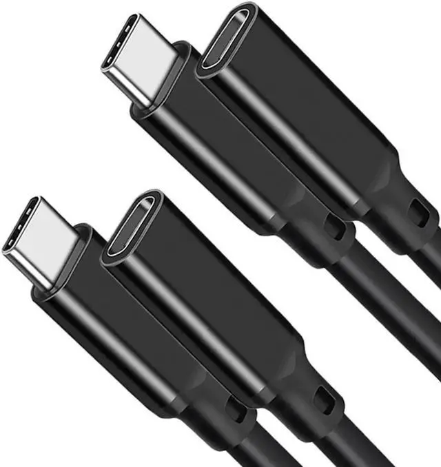 Main image of 2-Pack USB C Extension Cable 1.6FT, USB 3.1 10gbps Type C Male to Female Extender 5A PD100W Fast Charging Cable 4K Video Compatible Nintendo Switch,MacBook Pro/Air,iPad Pro,Dell XPS MS Surface Book