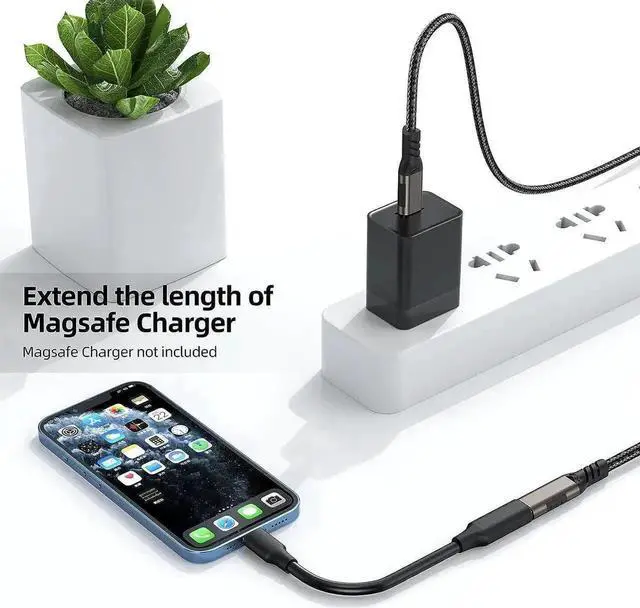 Alt view image 4 of 7 - USB C Extension Cable 10ft/3M,Nylon Braided USB Type C Extender Cord Male to Female, USB C 3.2 Gen2 100W Fast Charging 4K @60Hz 10Gbps Data Transfer Compatibility for M-a-c-Book Laptop Mobile