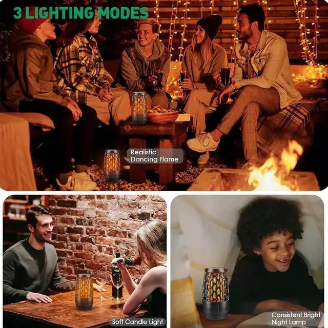 Alt view image 3 of 7 - JAENFONG Outdoor Bluetooth Speakers- 2 Pack Wireless Torch Atmosphere Waterproof Speakers with Stake & Hook, Sync Up to 100 Speakers, BT 5.3 Portable Speaker for Patio Camp Party, Gifts for Men Women