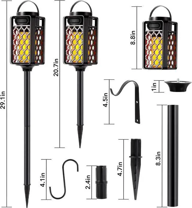 Alt view image 4 of 7 - JAENFONG Outdoor Bluetooth Speaker,Wireless Bluetooth Speaker with Torch Light,IP65 Waterproof LED Flame Atmosphere Lantern Speaker for Party Garden Camping Patio,Gifts for Men Women Couples Dads Moms
