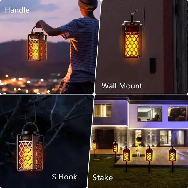 Alt view image 5 of 7 - JAENFONG Outdoor Bluetooth Speaker,Wireless Bluetooth Speaker with Torch Light,IP65 Waterproof LED Flame Atmosphere Lantern Speaker for Party Garden Camping Patio,Gifts for Men Women Couples Dads Moms