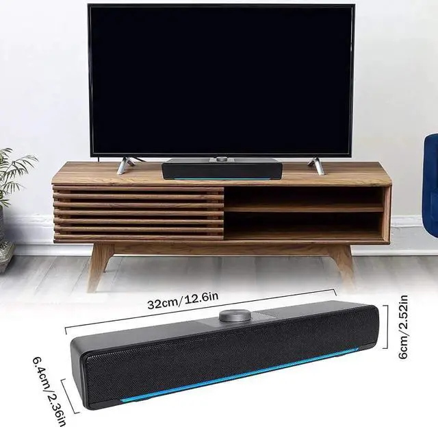 Alt view image 3 of 7 - JAENFONG Computer PC Bluetooth Gaming Soundbar Desktop Monitor Speakers HiFi Stereo Wireless with USB Powered PC Speaker for Laptop Smartphones Tablet Ipad