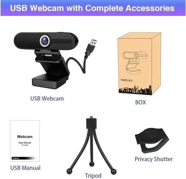 Alt view image 6 of 7 - JAENFONG 4K Webcam with Microphone,8 Megapixel Web Cam,Ultra HD Web Camera for Computers,Webcam for Laptop Desktop,USB Webcam with Privacy Cover,Pro Streaming Webcam for Video Calling