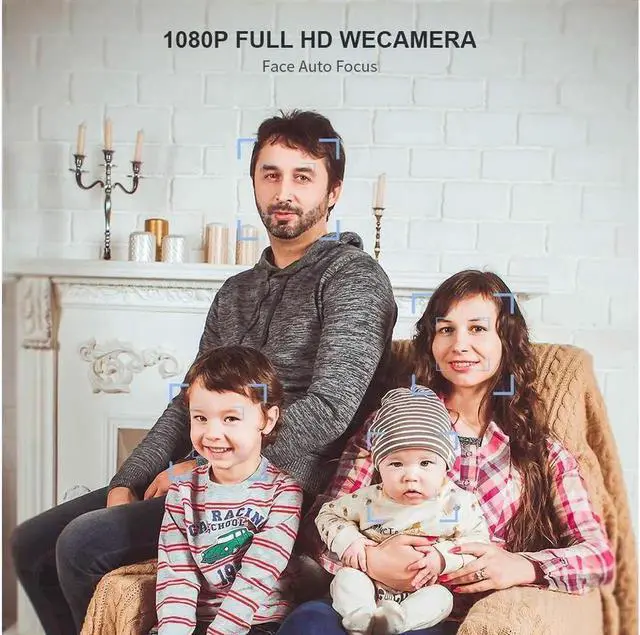 Alt view image 2 of 7 - JAENFONG 1080P Webcam for PC, Full HD Computer Camera with Cover, USB Web Cam with Microphone, Cover, Expandable Tripod, Streaming Camera for Skype, Streaming, Teleconference etc.