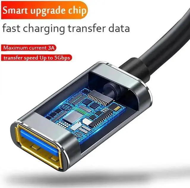 Alt view image 4 of 7 - JAENFONG USB Extension Cable,USB 3.0 5Gbps Type A Male to A Female Extension Cord for Data Transfer USB Flash Drive, Keyboard, Mouse, PlayStation, Xbox, VR, Card Reader, Printer 5 Feet