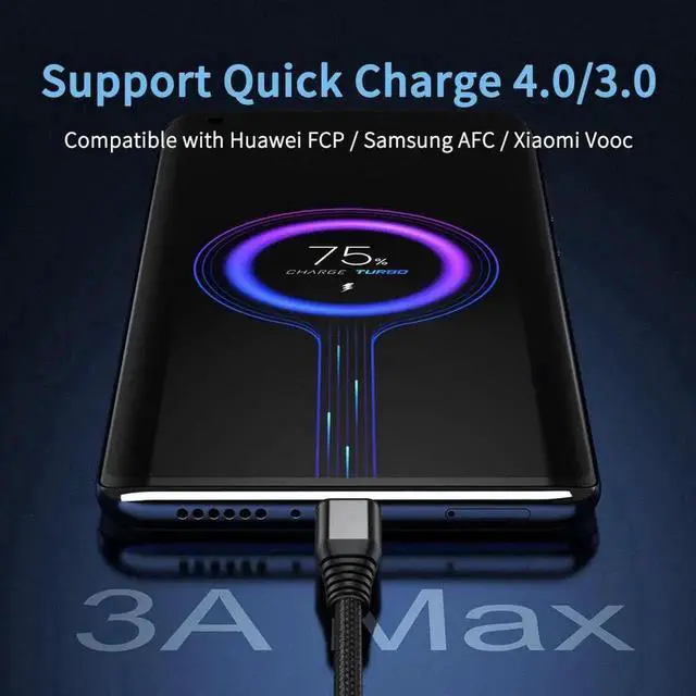 Alt view image 6 of 7 - JAENFONG USB C to USB C Cable 60W, (2 Pack 4ft)Type C Fast Charging Cord Charger Compatible with Samsung Galaxy S22 S21 S20 Ultra Plus Note 20 10, Google Pixel 2/3/4 XL,iPad Air4, iPad Mini 6 (Black)
