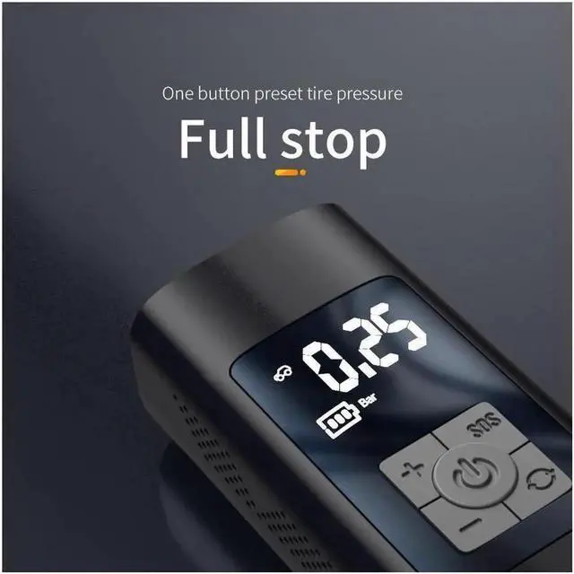 Alt view image 4 of 7 - JAENFONG Portable Air Compressor Tire Inflator 6000mAh Mini Electric Air Pump 150 PSI Tire Pump with Power Bank SOS Design and Digital LCD LED Light for Car/Bike/Bicycles/Motorbikes/Balls/Swim rings