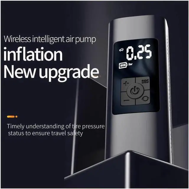 Alt view image 3 of 7 - JAENFONG Portable Air Compressor Tire Inflator 6000mAh Mini Electric Air Pump 150 PSI Tire Pump with Power Bank SOS Design and Digital LCD LED Light for Car/Bike/Bicycles/Motorbikes/Balls/Swim rings