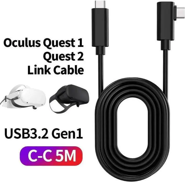 Alt view image 3 of 7 - JAENFONG USB C to USB C VR Link Cable 16ft / 5M, for Oculus Quest Link Cable, High Speed Data Transfer & Fast Charging USB C Cable Compatible for Oculus Quest Headset and Gaming PC