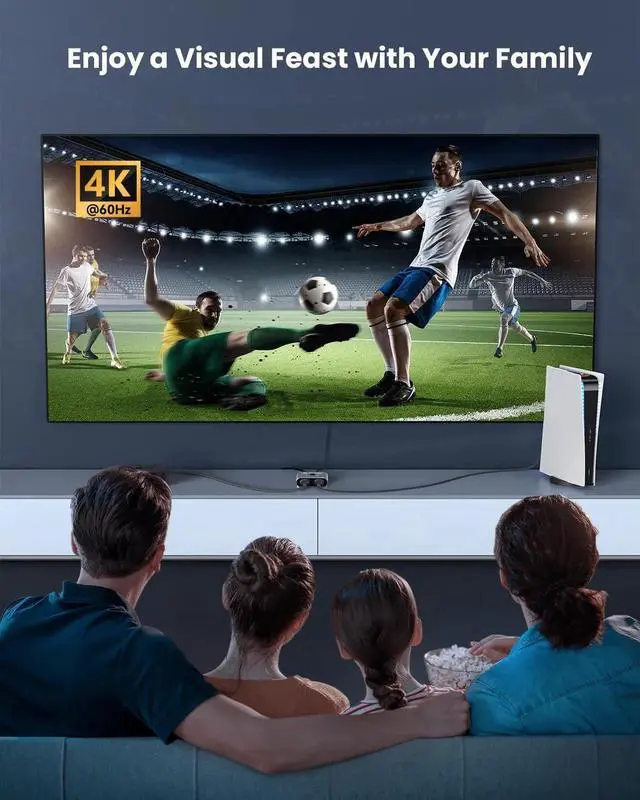 Alt view image 6 of 7 - JAENFONG HDMI Switch 4K@60Hz, Bidirectional HDMI Splitter 2 in 1 Out, Aluminum HDMI Switcher Supports Ultra HD 4K 1080P 3D HDR, Compatible for Fire Stick, PC, Xbox, PS5/4/3, Roke, Blu-Ray Player