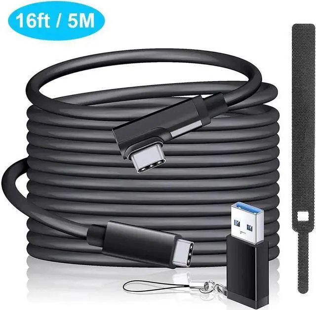 Main image of for Ocu-lus Quest 2 Link Cable, 16ft/5M VR Headset Cable for Me-ta Quest 3S/3/2/Quest 1, USB 3.0 Type C to USB Type C, Compatible for Ocu-lus Quest 3/3S/2/1 Data Transfer Charging Cord for Gaming PC