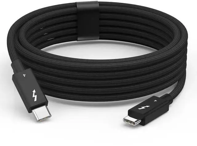 Main image of JAENFONG Thunderbolt 4 Cable, 6.6FT Long USB C Data Cord, Support 40Gbps/240W Fast Charging/8K Display for USB4, Thunderbolt 3 Cable, Flexible 6.6Foot USBC to USB C Woven Cables for iPhone 16/15