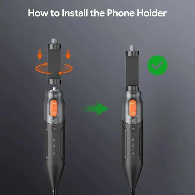 Alt view image 3 of 7 - JAENFONG Triple Lens Endoscope with Light, 1080P Handheld Borescope Inspection Camera, Waterproof Snake Camera, 10FT Flexible Automotive Plumbing Tool for iPhone & Android