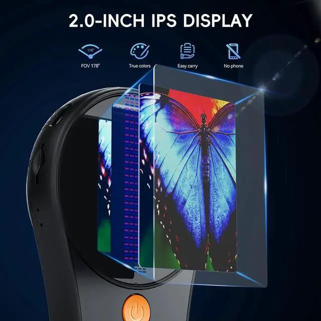 Alt view image 7 of 7 - JAENFONG Macro Handheld Digital Microscope Fixed Focus, 2" IPS Screen 500X Mini Microscope Camera Magnifying Glass, PC Compatible, Portable Pocket Microscopes Fun Gifts for Students