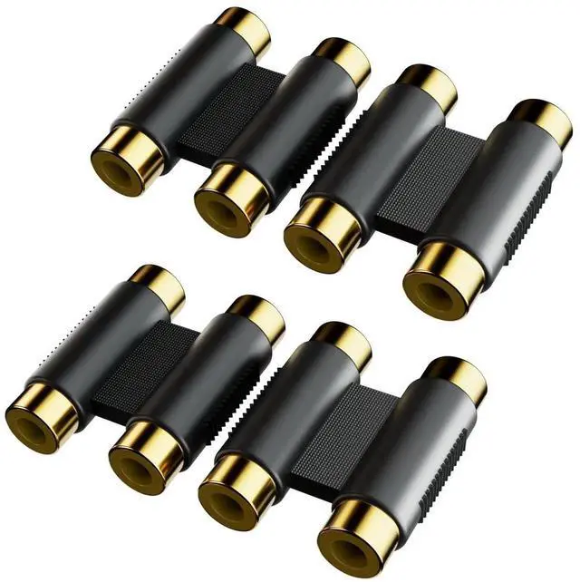 Main image of JAENFONG RCA Coupler, Female to Female Interconnect Adapter, Gold Plated Housing for Amplifier, Subwoofer, Mixer (2 Pack)