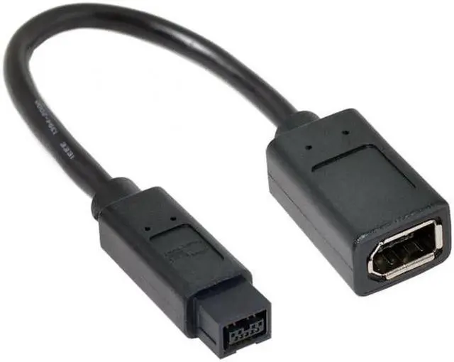 Alt view image 6 of 7 - JAENFONG IEEE 1394 6Pin Female to 1394b 9Pin Male Firewire 400 to 800 Cable 20cm