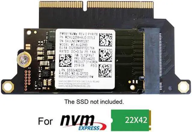 Alt view image 4 of 7 - JAENFONG M-Key NVME SSD Convert Card fit for Macbook Pro 2016 2017 13" A1708 A1707 A1706
