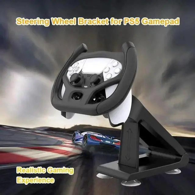 Alt view image 3 of 4 - Professional Gaming Steering Wheel Electronic Machine Accessories for PS5 Car Racing Games Handle with Bracket