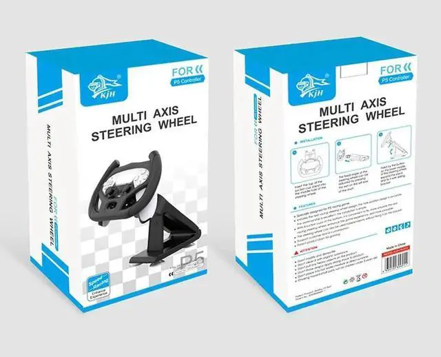 Alt view image 2 of 4 - Professional Gaming Steering Wheel Electronic Machine Accessories for PS5 Car Racing Games Handle with Bracket
