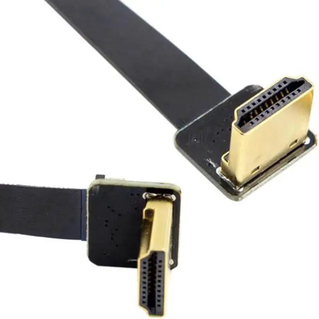 Main image of JAENFONG  Dual 90 Degree Down Angled HDMI Type A Male to Male HDTV FPC Flat Cable for FPV HDTV Multicopter Aerial Photography
