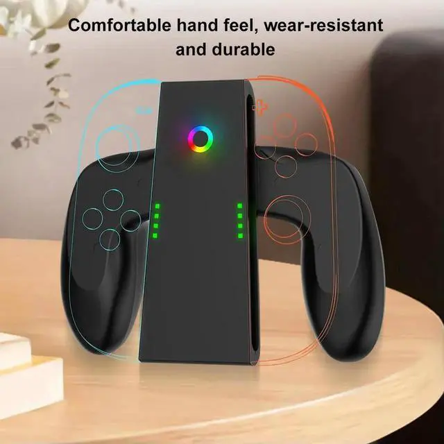 Alt view image 3 of 7 - Charging Grip for Nintendo for Switch 2 Joy-Con Portable Charger Dock ABS Controller Charger Controller Grip Handle for Switch 2