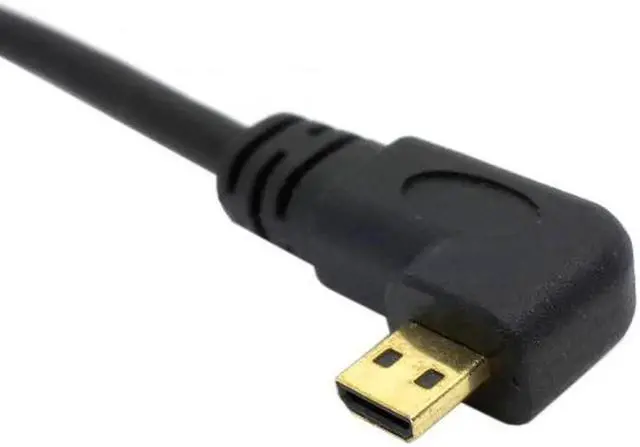 Alt view image 3 of 7 - JAENFONG Right Angled 90 Degree Micro HDMI to HDMI Male HDTV Cable for Cell PhoneTabletCamera